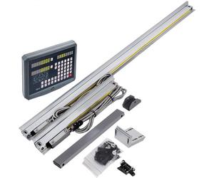 VEVOR Bilancia Lineare di Precisione,1000mm e 250mm Misuratore Schermo a Lettura Digitale, 2 Assi Scala lineare Ottica, Risoluzione 5 μm Calibro Digitale e Scala Lineare per Fresatrice e Trapano Ecc