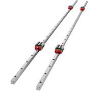 VEVOR Binario di Guida Lineare in Miniatura, HSR15X1500, Binario Lineare +2 Blocchi di Guida 15-1550 mm, Binari Lineari CNC, per Router CNC / Smerigliatrice CNC / Stampa di Macchine Industriali