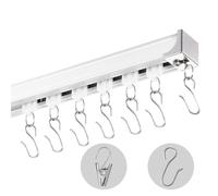VEVOR Binario per Tende da Soffitto 5,4 m, Sistema di Binari Scorrevoli per Tende da Soffitto, Binario per Tende Divisorie per Stanze Montaggio Soffitto Parete per Soggiorno, Camera da Letto, Bianco