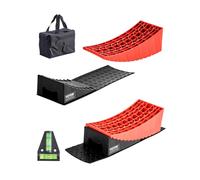 VEVOR Blocchi di Livellamento per Camper, 2 Pezzi capacità Fino a 4 T, Altezza Livellamento 101,6 mm, Kit Livellatore Resitente per Camper con Tappetino Antiscivolo Borsa Trasporto Livello
