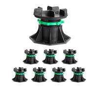VEVOR Blocchi di Supporto per Ponte 8 Pezzi, Supporto per Ponti in Plastica, Carico 997,90 kg Pavimentazione, Sollevamento 90 a 118 mm Base Fondazione per Capannone Regolabile in Altezza