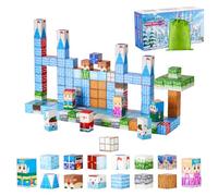 VEVOR Blocchi Magnetici, Set 150 PZ del Castello della Ghiacciaio, Cubi Magnetici da Costruzione per Bambini, Giocattoli Sensoriali STEM Montessori, Giocattolo da Costruzione Impilabile per Bambini