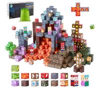 VEVOR Blocchi Magnetici, Set da 100 Pezzi Castello Oscuro, Cubi Magnetici da Costruzione per Bambini, Giocattoli Sensoriali STEM Montessori, Giocattolo da Costruzione Impilabile per Bambini