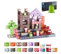 VEVOR Blocchi Magnetici, Set da 100 Pezzi Castello Oscuro, Cubi Magnetici da Costruzione per Bambini, Giocattoli Sensoriali STEM Montessori, Giocattolo da Costruzione Impilabile per Bambini