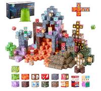 VEVOR Blocchi Magnetici, Set da 150 Pezzi Castello Oscuro, Cubi Magnetici da Costruzione per Bambini, Giocattoli Sensoriali STEM Montessori, Giocattolo da Costruzione Impilabile per Bambini