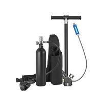 VEVOR Bombola Subacquea Portatile, capacità del Cilindro 1 L Bombola di Ossigeno per Immersioni, Supporta 15 a 20 Minuti di Respirazione Subacquea, profondità di Immersione 30 m con Pompa, Nero