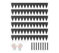 VEVOR Bordatura in Acciaio Metallo Antiruggine Nero 6 Pezzi 1016x152,4x1,5 mm