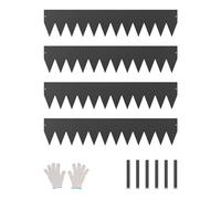 VEVOR Bordatura in Acciaio Metallo Antiruggine per Giardino, Bordatura Pieghevole per Prato Resistente, Facile da Installare, Divisorio Aiuole Cortile, Nero 4 Pezzi 1016 x 203 x 1,5 mm