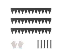 VEVOR Bordatura in Acciaio Metallo Antiruggine per Giardino, Bordatura Pieghevole per Prato Resistente, Facile da Installare, Divisorio Aiuole Cortile, Nero 3 Pezzi 1016 x 152 x 1,5 mm