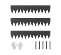 VEVOR Bordatura in Acciaio Metallo Antiruggine per Giardino, Bordatura Pieghevole per Prato Resistente, Facile da Installare, Divisorio Aiuole Cortile, Nero 3 Pezzi 1016 x 203 x 1,5 mm