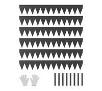 VEVOR Bordatura in Acciaio Metallo Antiruggine per Giardino, Bordatura Pieghevole per Prato Resistente, Facile da Installare, Divisorio Aiuole Vialetto, Nero 6 Pezzi 1016 x 152,4 x 1,5 mm