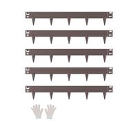 VEVOR Bordatura in Acciaio Metallo Antiruggine per Giardino, Bordatura Pieghevole per Prato Resistente, Facile da Installare, Divisorio Aiuole Cortile, Marrone 5 Pezzi 990 x 156 x 1,5 mm