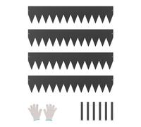 VEVOR Bordatura in Acciaio Metallo Antiruggine per Giardino, Bordatura Pieghevole per Prato Resistente, Facile da Installare, Divisorio Aiuole Cortile, Nero 4 Pezzi 1016 x 203 x 1,5 mm