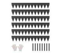 VEVOR Bordatura in Acciaio Metallo Antiruggine per Giardino, Bordatura Pieghevole per Prato Resistente, Facile da Installare, Divisorio Aiuole Vialetto, Nero 6 Pezzi 1016 x 152,4 x 1,5 mm