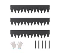 VEVOR Bordatura in Acciaio Metallo Antiruggine per Giardino, Bordatura Pieghevole per Prato Resistente, Facile da Installare, Divisorio Aiuole Cortile, Nero 3 Pezzi 1016 x 203 x 1,5 mm