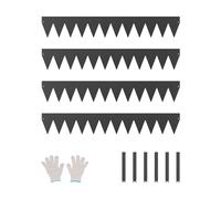 VEVOR Bordatura in Acciaio Metallo Antiruggine per Giardino, Bordatura Pieghevole per Prato Resistente, Facile da Installare, Divisorio Aiuole Cortile, Nero 4 Pezzi 1016 x 152 x 1,5 mm