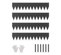 VEVOR Bordatura in Acciaio Metallo Antiruggine per Giardino, Bordatura Pieghevole per Prato Resistente, Facile da Installare, Divisorio Aiuole Cortile, Nero 4 Pezzi 1016 x 203 x 1,5 mm