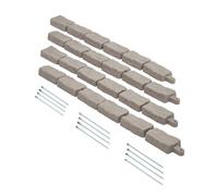 VEVOR Bordatura per Prato in Finta Pietra 1180 x 57 mm Bordatura per Cortile Resistente allo Sbiadimento, Dimensioni di Mattone con Punte di Ancoraggio, per Vialetti, Passerelle, Beige, 4 Pezzi