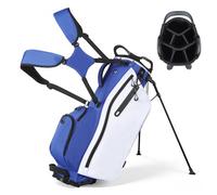 VEVOR Borsa da Golf Portaoggetti Mazze, Borsa da Golf con Supporto da Pavimento Tracolla Doppia Copertura Antipioggia, Materiale in Poliestere Rivestimento Interno in PU 210D 440 x 300 x 895 mm