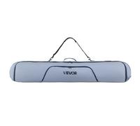 VEVOR Borsa da Snowboard, Fino a 165 cm, Borsa Imbottita per Sci e Snowboard, Tessuto Oxford Impermeabile 600D, con Cinghie Interne Regolabili, per Occhiali, Guanti, Casco e Scarponi Grigio