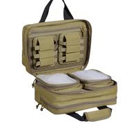 VEVOR Borsa Per Armi da Fuoco Per Caccia, Borsa per Fucile Capienza 2 Pezzi, Zaino per Fucili con 2 Pezzi 6 Scomparti per Caricatori, Zaino per Utensili per Caccia all'Aperto, Borsa Marrone