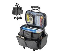 VEVOR Borsa per Laptop con Rotelle, per Laptop Fino a 39,62 cm Borsa per Computer con Rotelle per Insegnanti con Carrello Staccabile e Maniglia Telescopica, Cartella con Ruote per Viaggi di Lavoro