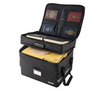 VEVOR Borsa Portadocumenti Ignifuga, Scatola Ignifuga e Impermeabile con Isolamento Termico a 1000°C con Serratura, Borsa Portatile a Due Strati per Documenti da Viaggio, File per Ufficio
