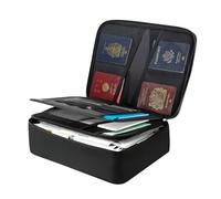 VEVOR Borsa Portadocumenti Ignifuga, Scatola Ignifuga e Impermeabile con Isolamento Termico a 1000°C con Serratura, Borsa Portatile Multistrato per Documenti da Viaggio, File per Ufficio