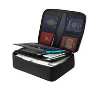 VEVOR Borsa Portadocumenti Ignifuga, Scatola Ignifuga e Impermeabile con Isolamento Termico a 1000°C con Serratura, Borsa Portatile Multistrato per Documenti da Viaggio, File per Ufficio