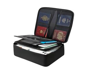 VEVOR Borsa Portadocumenti Ignifuga, Scatola Ignifuga e Impermeabile con Isolamento Termico a 1000°C con Serratura, Borsa Portatile Multistrato per Documenti da Viaggio, File per Ufficio