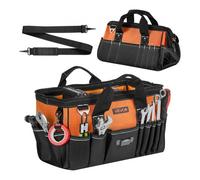 VEVOR Borsa Portautensili 400 mm, 33 Tasche, Organizer Portatile per Attrezzi con Ampia Apertura a Cerniera, Manico Comodo e Tracolla Regolabile, Resistente all’Acqua, Ideale per Fai da Te e Cantiere