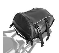 VEVOR Borsa Posteriore per Moto, Espandibile da 10 L con Copertura Antipioggia Impermeabile, Borsa da Viaggio per Bagagli per Sportivi all'Aria Aperta, Zaino con Tracolle, Tasca, Nero