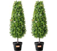 VEVOR Bosso Artificiale Topiaria Albero Pianta Finta Decorazione 91,4 cm 2 Pezzi