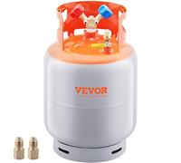 VEVOR Bottiglia di recupero del refrigerante 22,7 kg Cilindro di fluido refrigerante riutilizzabile 400 PSI, con valvola a Y per liquido/vapore, per stoccaggio di gas refrigerante per R22/R134A/R410A