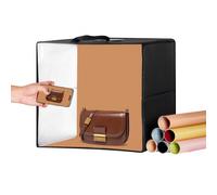 VEVOR Box Fotografico Studio Scatola Luminosa 41x40x39cm, Kit Light Box 3000-5600K, Temperatura Colore Regolabile 120 LED 6 Fondali, Scatola Luminosa Fotografica Studio, Tenda per Studio Fotografico