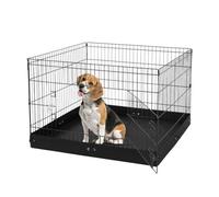 VEVOR Box per Cani, Confezione da 4 Pannelli 610 x 910 mm Recinto per Cani Pieghevole in Metallo per Interni Esterni con Porta, Tappetino in Tessuto Oxford 600D per Cani Gatti e Altri Piccoli Animali
