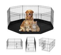 VEVOR Recinti per Cani Pieghevole 8 Pannelli 61cm con Tappetino Interno Esterno