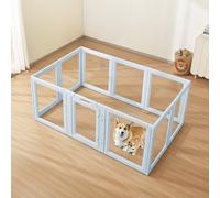 VEVOR Box per Parto di Cani Cuccioli 1930x1245x765mm, Recinto per Parto in Plastica per Cani Taglia Grande, Impermeabile con Finestre Trasparenti Serratura per Porta, Kit per Animali Domestici
