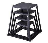 VEVOR Box Pliometrico 4 Pezzi 305/458/609/762 mm Piattaforma Pliometrica Carico 227 kg, Jump Box per Allenamento Fitness Crossfit per Salto Pliometrico Push-up Palestra, Scatola per Salti Pliometrici