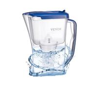 VEVOR Brocca Filtrante per Acqua, Erogatore per Filtro Acqua a 5 Stadi da 9 Tazze, Sistema di Filtraggio Rapido Riduce Calcare con Indicatore di Cambio Filtro, Senza BPA, Durata 3 Mesi o 150 L