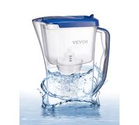 VEVOR Brocca Filtrante per Acqua, Erogatore per Filtro Acqua a 5 Stadi da 9 Tazze, Sistema di Filtraggio Rapido Riduce Calcare con Indicatore di Cambio Filtro, Senza BPA, Durata 3 Mesi o 150 L