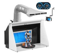 VEVOR Cabina di Verniciatura a Spruzzo per Aerografo Doppie Ventole 3 Luci a LED