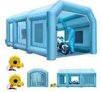 VEVOR Cabina di Verniciatura Gonfiabile 9x6x4 m, Tenda di Verniciatura Gonfiabile per Auto, con Sistema di Filtrazione con Ventilatore, Realizzata in Oxford e PVC