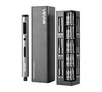 VEVOR Cacciavite Elettrico di Precisione, 52 Punte Magnetiche Mini Cacciavite Elettrico con Scatola di Immagazzinaggio Magnetica, Luce LED e Ricarica di Tipo C, per Riparare Telefoni e Laptop