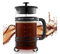 VEVOR Caffettiera a Pistone Francese, Caffettiera Francese French Press da 1 Litro in Vetro Borosilicato con Filtro in Acciaio Inox, per Caffè o Tè, Viaggio, Cucina, Ristorante