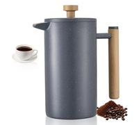 VEVOR Caffettiera a Pressa Francese, 1 L, in Acciaio Inox, con Filtro, Grande Caffettiera a Pressa Francese a Doppia Parete Isolata, per Infusione a Freddo, per Campeggio, Casa e Cucina, Nero