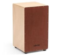 VEVOR Cajon Box Drum, Con Cordiere Rullanti Interni, Scatola di Percussioni in Legno Leggera, Strumento Musicale Portatile a Tamburo in Legno di Betulla con Piedini in Silicone, 305 x 305 x 508 mm