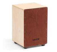 VEVOR Cajon Box Drum, Con Cordiere Rullanti Interni, Scatola di Percussioni in Legno Leggera, Strumento Musicale Portatile a Tamburo in Legno di Betulla con Piedini in Silicone, 255 x 255 x 380 mm