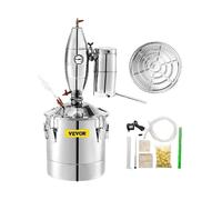 VEVOR Caldaia per Acqua Distillata 70L 18,5 Galloni di Acqua Calda per Acqua Distillata Utilizzata Come Serbatoio di Fermentazione per Fermentare Bevande o Condimenti 40 x 40 cm in Acciaio Inox