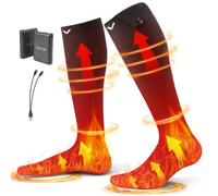 VEVOR Calzini Riscaldati, Batteria da 5000 mAh, con 4 Impostazioni di Riscaldamento, Calzini Riscaldati Elettrici per Uomo e Donna, Scaldapiedi per Caccia, Escursionismo, Sci, Taglia Unica
